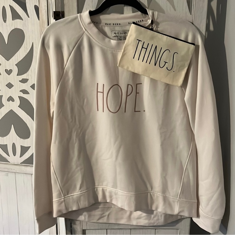 Brand New With Tag, Rae Dunn Sweatshirt And Pouch Set